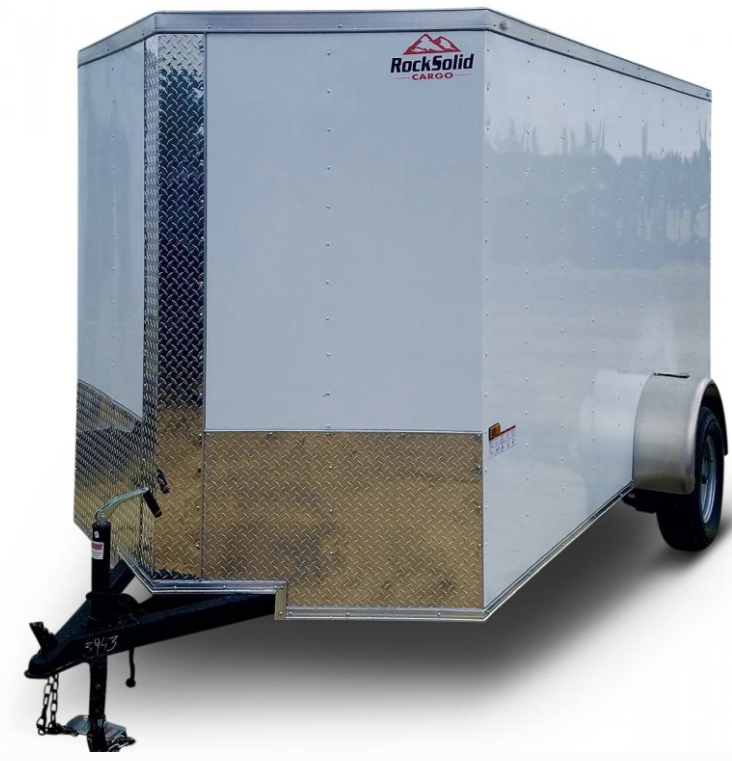 Rock Solid Cargo 6' x 12' Single Axle Enclosed Cargo Trailer – Standard Package – 6.12SA STD