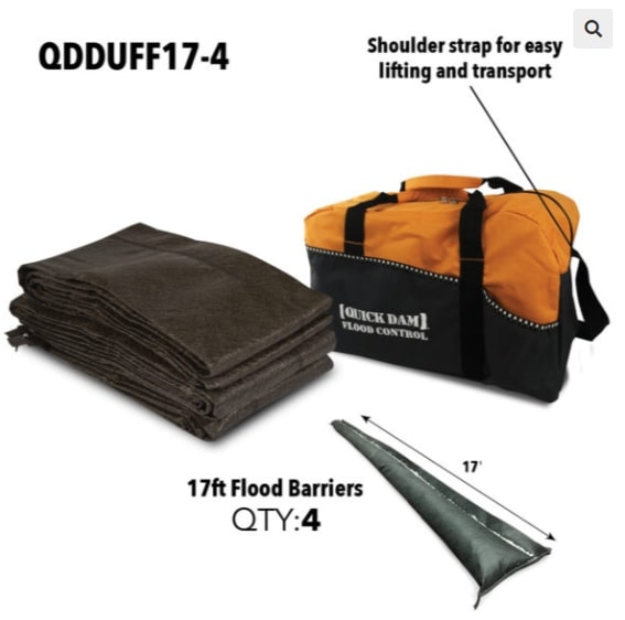 Absorbent Specialty Products DUFFEL BAG KIT 17FT BARRIERS 4/BAG – QDDUFF17-4
