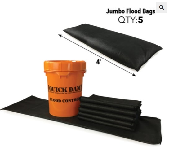 Absorbent Specialty Products GRAB & GO JUMBO FLOOD BAG KIT, 5/KIT – QDGG1248-5
