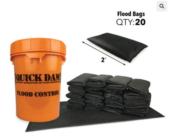 Absorbent Specialty Products QUICK DAM GRAB & GO KITS- FLOOD BAGS (20 – QDGGFB-20