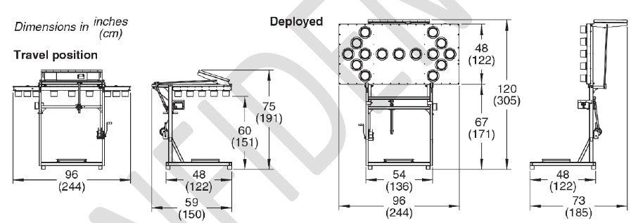 Wanco Inc 15Light Std Folding Arrow Board Skid – WSSP55LSA