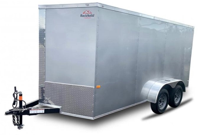 Rock Solid Cargo 7' x 14' Tandem Axle Enclosed Cargo Trailer – Standard Package – 7.14TA STD