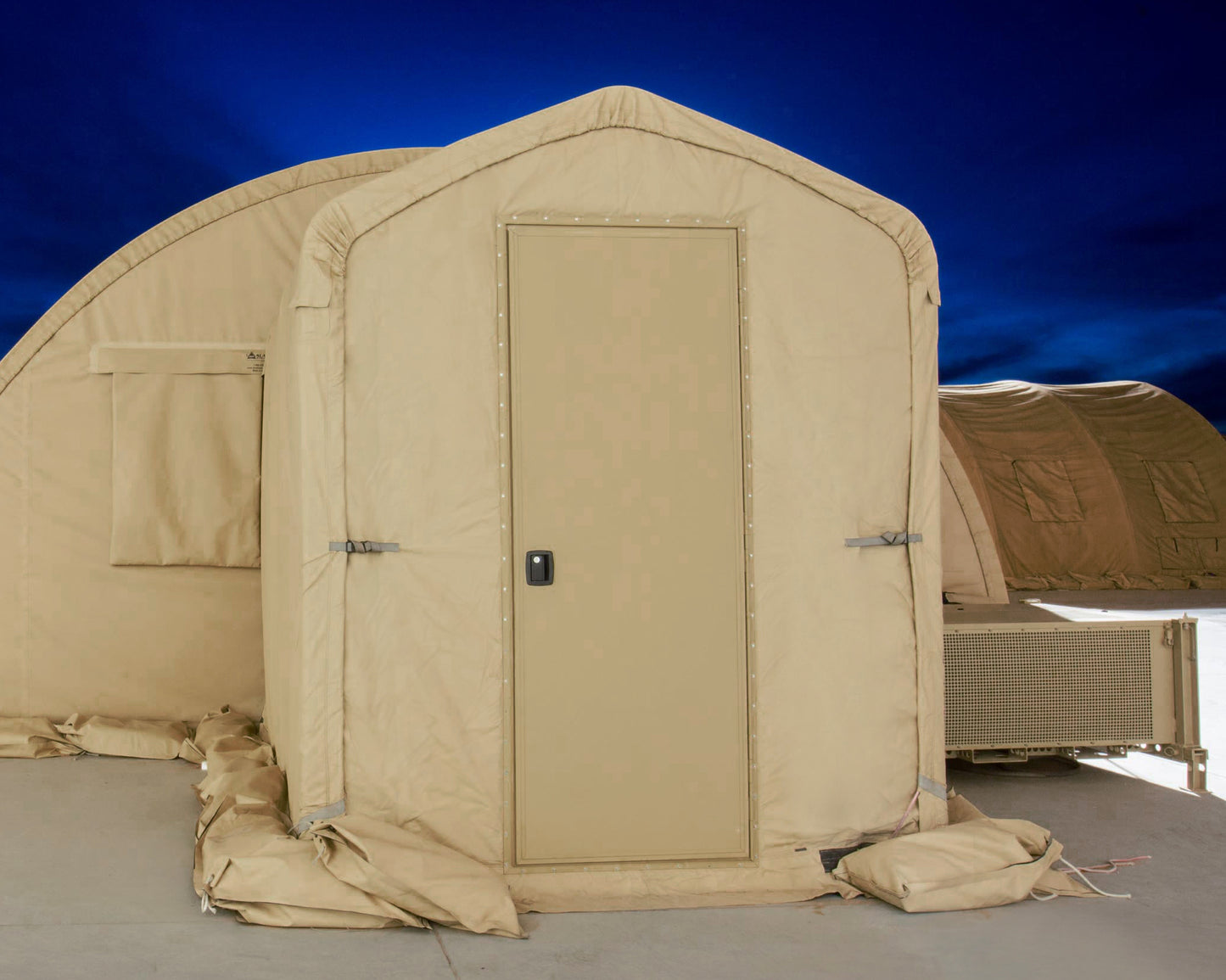 Alaska Structures, Inc. ALASKA VESTIBULE END PANEL WITH 30" X 80 – AK-7X8-VEP02