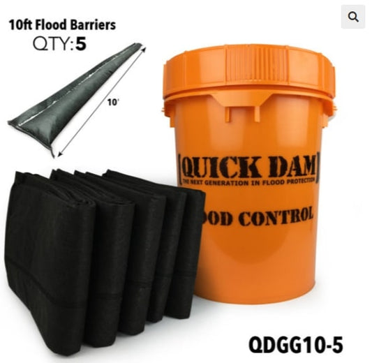 Absorbent Specialty Products QUICK DAM GRAB & GO KITS- 10FT (5) – QDGG10-5