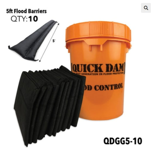 Absorbent Specialty Products QUICK DAM GRAB & GO KITS- 5FT (10) – QDGG5-10