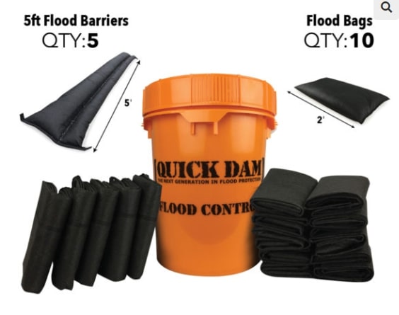 Absorbent Specialty Products QUICK DAM COMBO- 5FT (5) & FLOOD BAGS (1 – QDGGCO