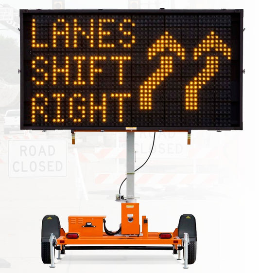 Wanco Inc Full Matrix Message Sign with Hand Winch – WTMMB(B)