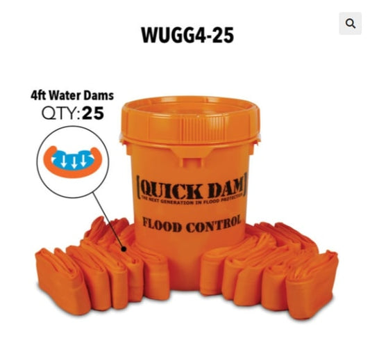 Absorbent Specialty Products 4' WATER DAMS (25) – WUGG4-25